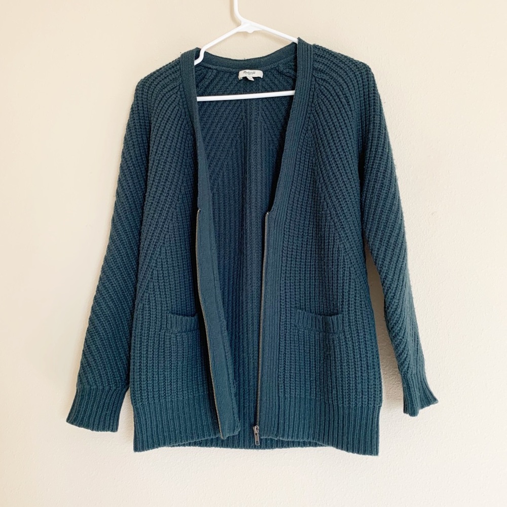 Madewell Wool Zip Up Cardigan